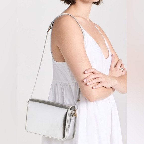 Madewell Bags Madewell The Toggle Flap Crossbody Bag In Specchio Leather Metallic Silver